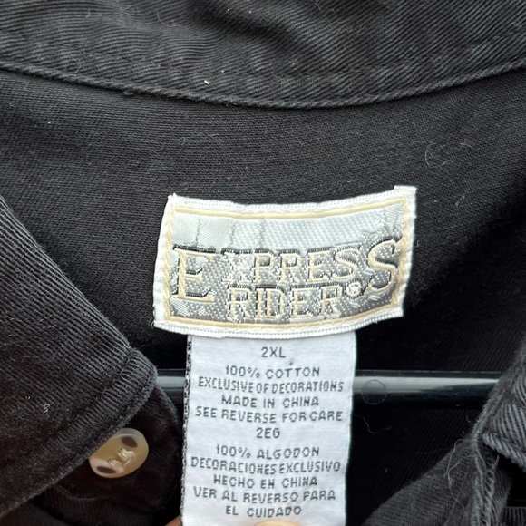 Vintage Express Riders Shirt Men Sz 2XL Rodeo Cowboy Western Button Shirt - Picture 8 of 11